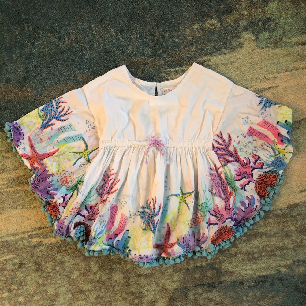 Cat & Jack Girls Pom Pom Dress XS (4/5)